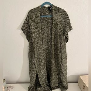 Long knitted sweater